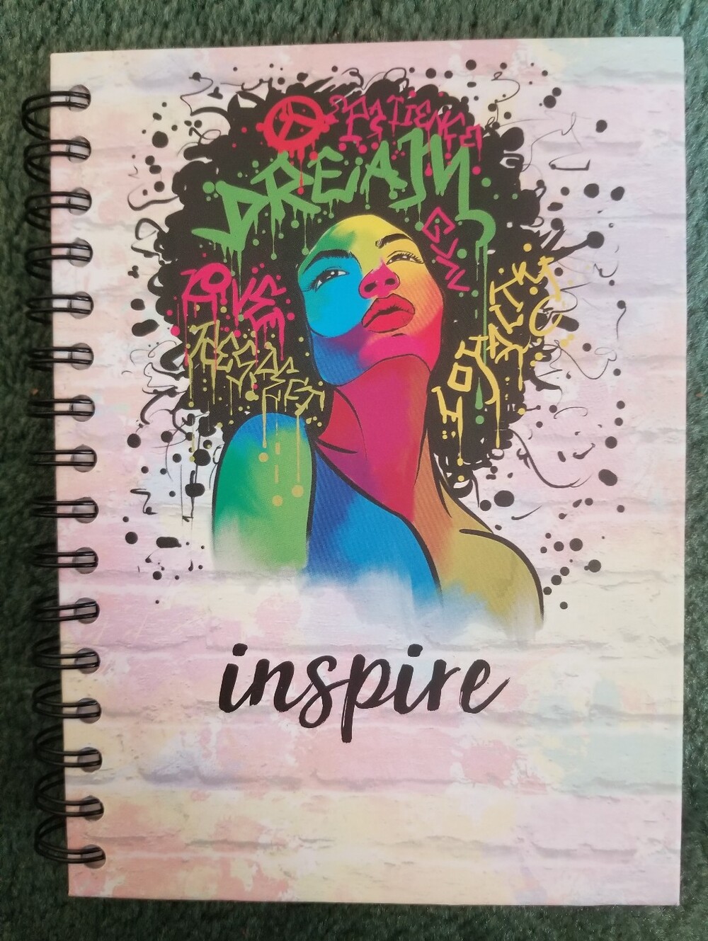 Spiral Journal Hardcover Notebook - Multicolor Inspire Cover